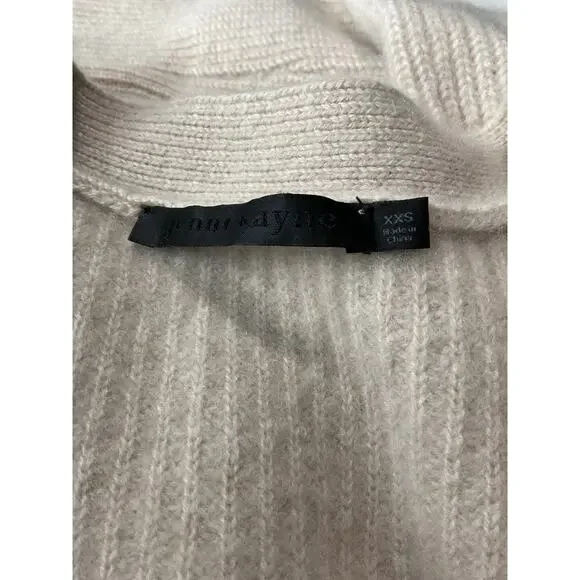 Jenni Kayne Cropped Beige Cashmere Cocoon Cardigan Size XXS - Picture 4 of 6